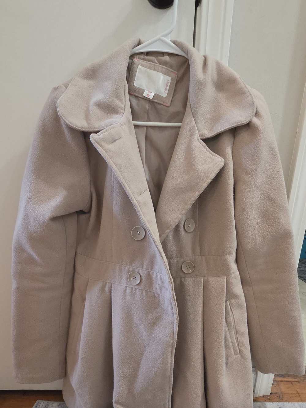 *Xhilaration Light Taupe Double-Breasted Peacoat
